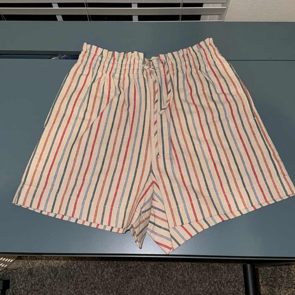 MADEWELL PULL-ON DRAWSTRING COTTON SHORTS M